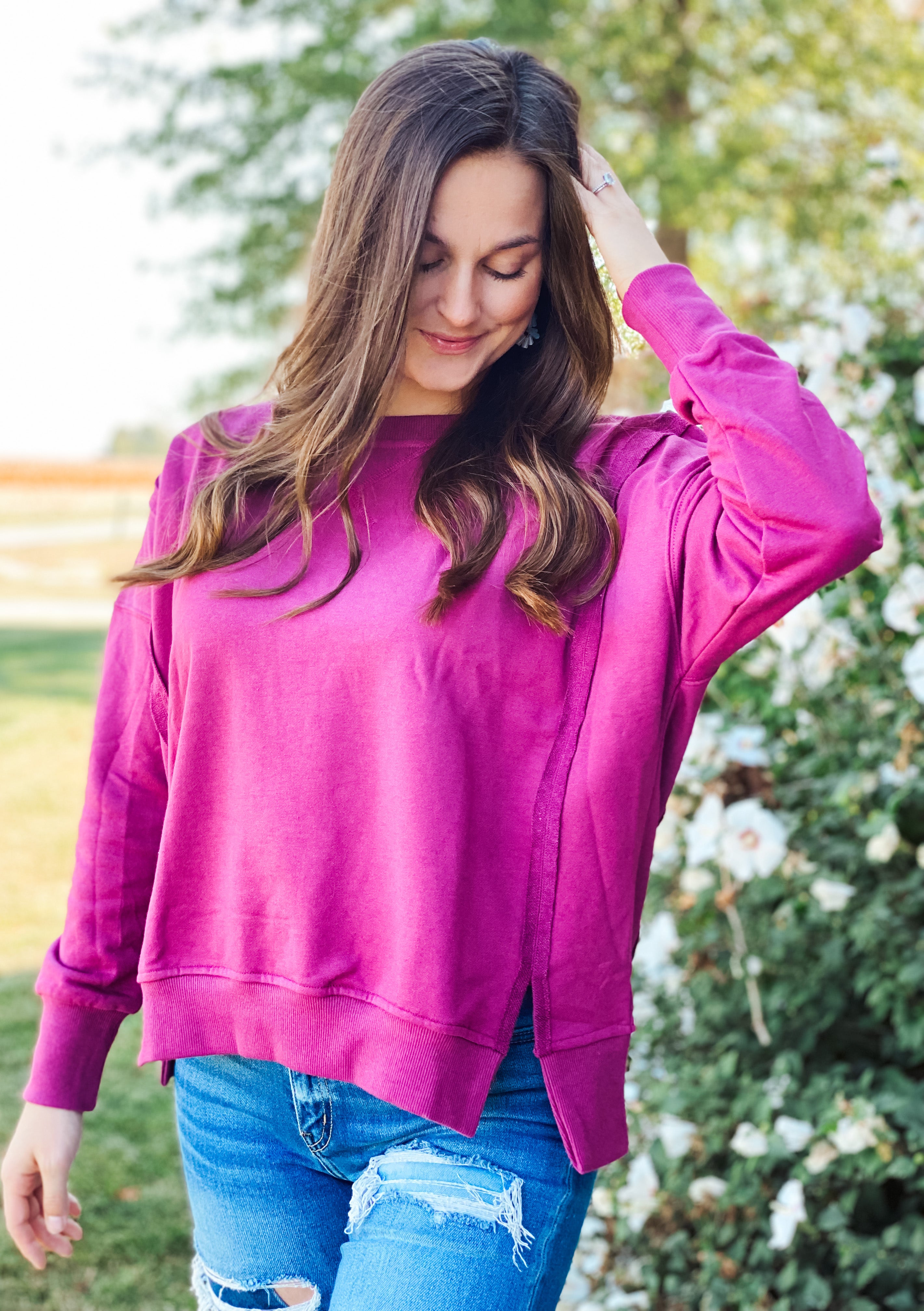 Magenta sweatshirt