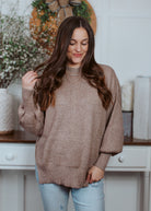 Happiness Trails Boutique - Latte ribbed sweater