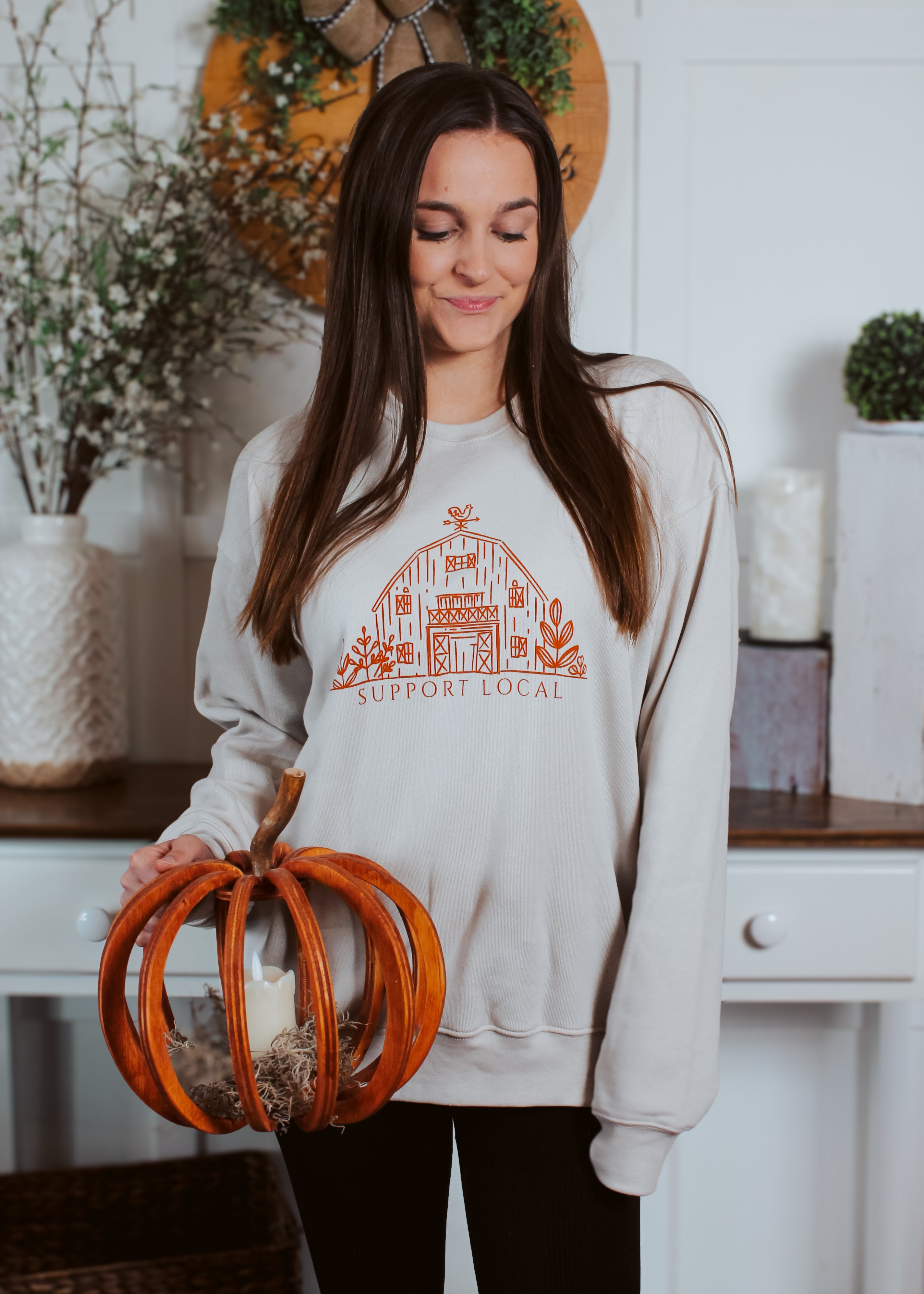 Happiness Trails Boutique - Support Local Bella Canvas sweatshirt