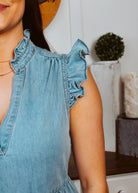 Denim mini dress