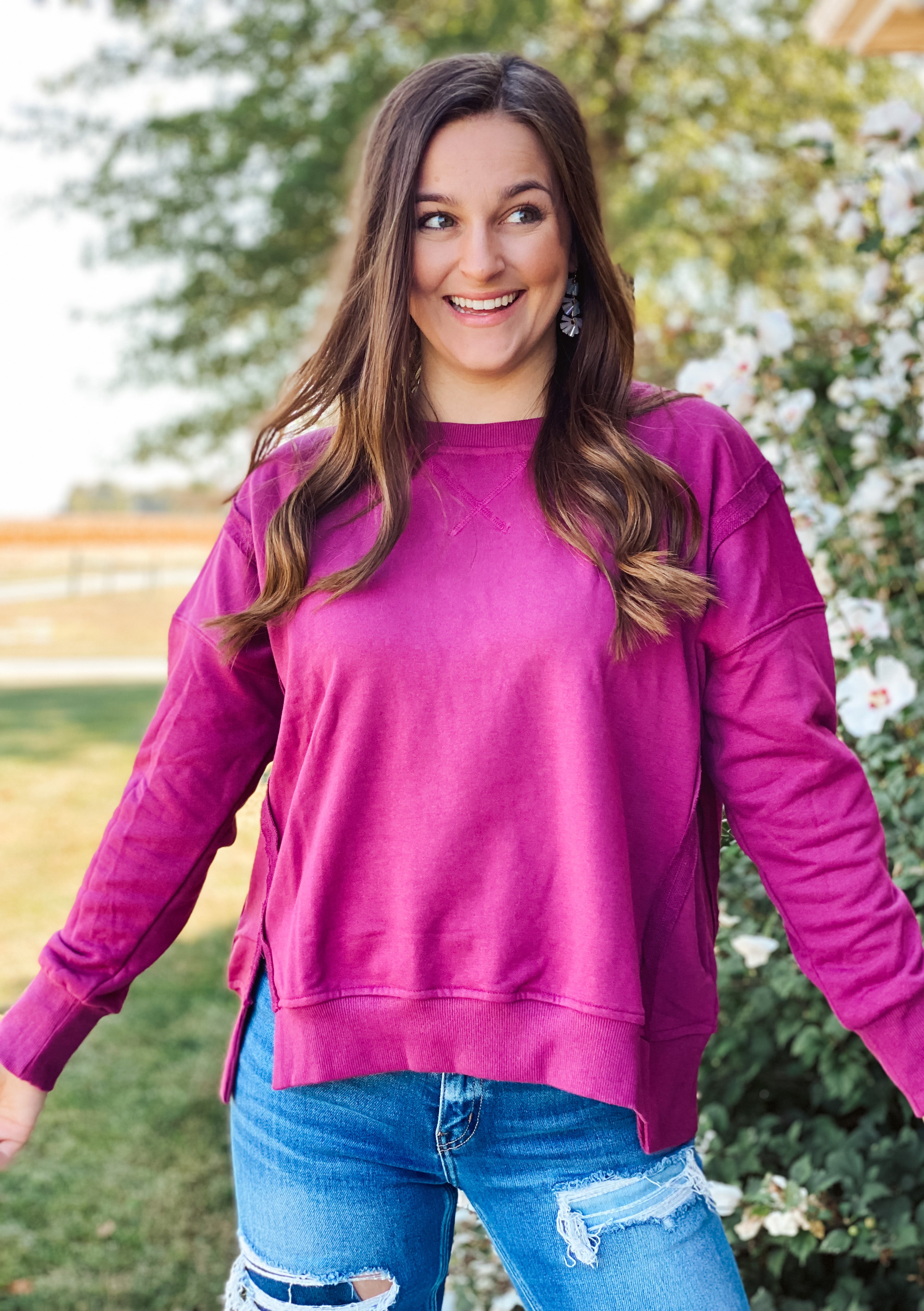 Magenta sweatshirt