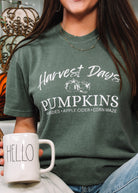 Happiness Trails Boutique Harvest Days Pumpkins Comfort Colors Graphic Tee