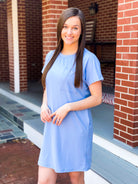 Light blue t-shirt dress