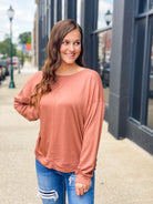 Blush long sleeve top