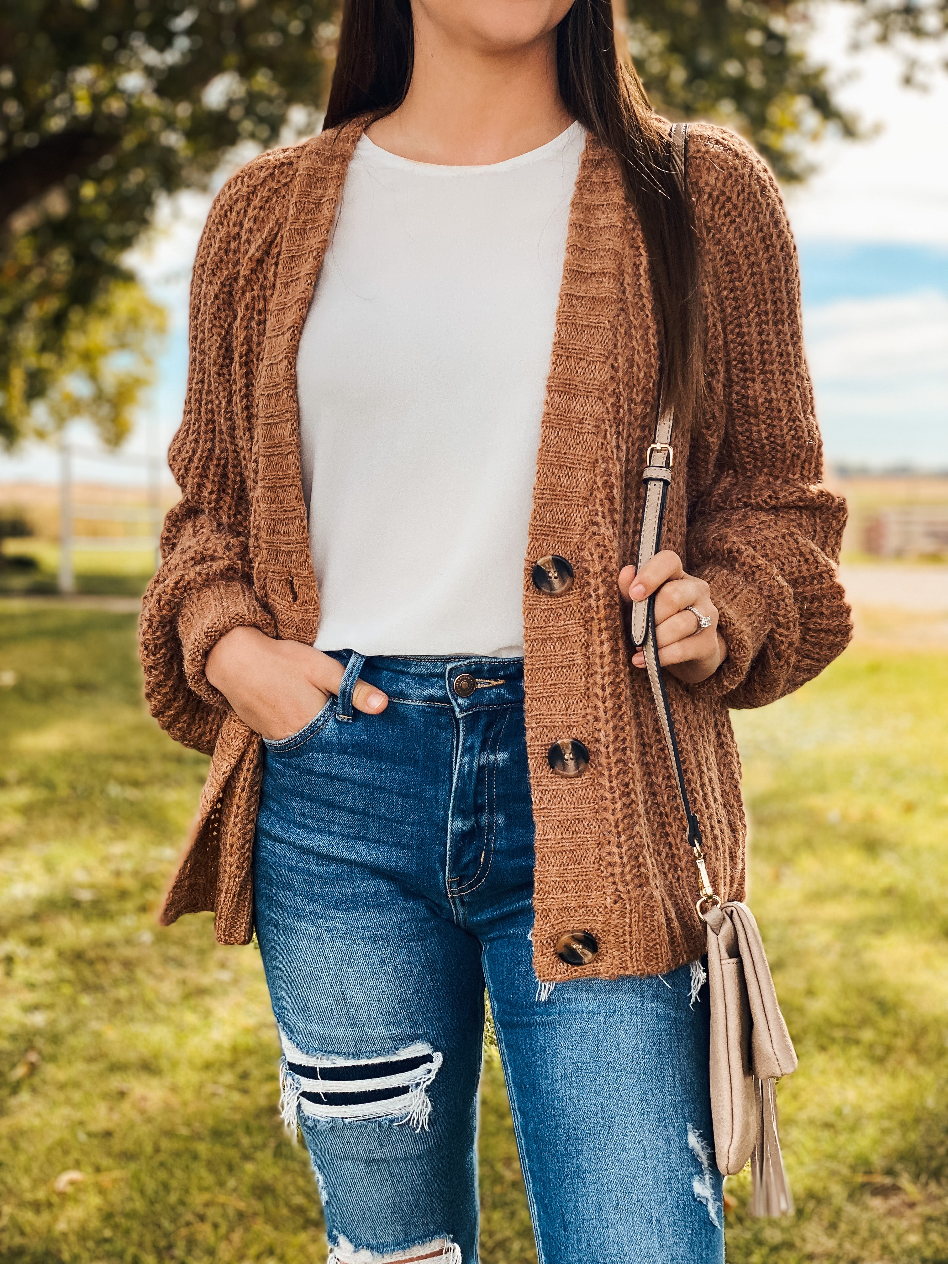 Rust cardigan