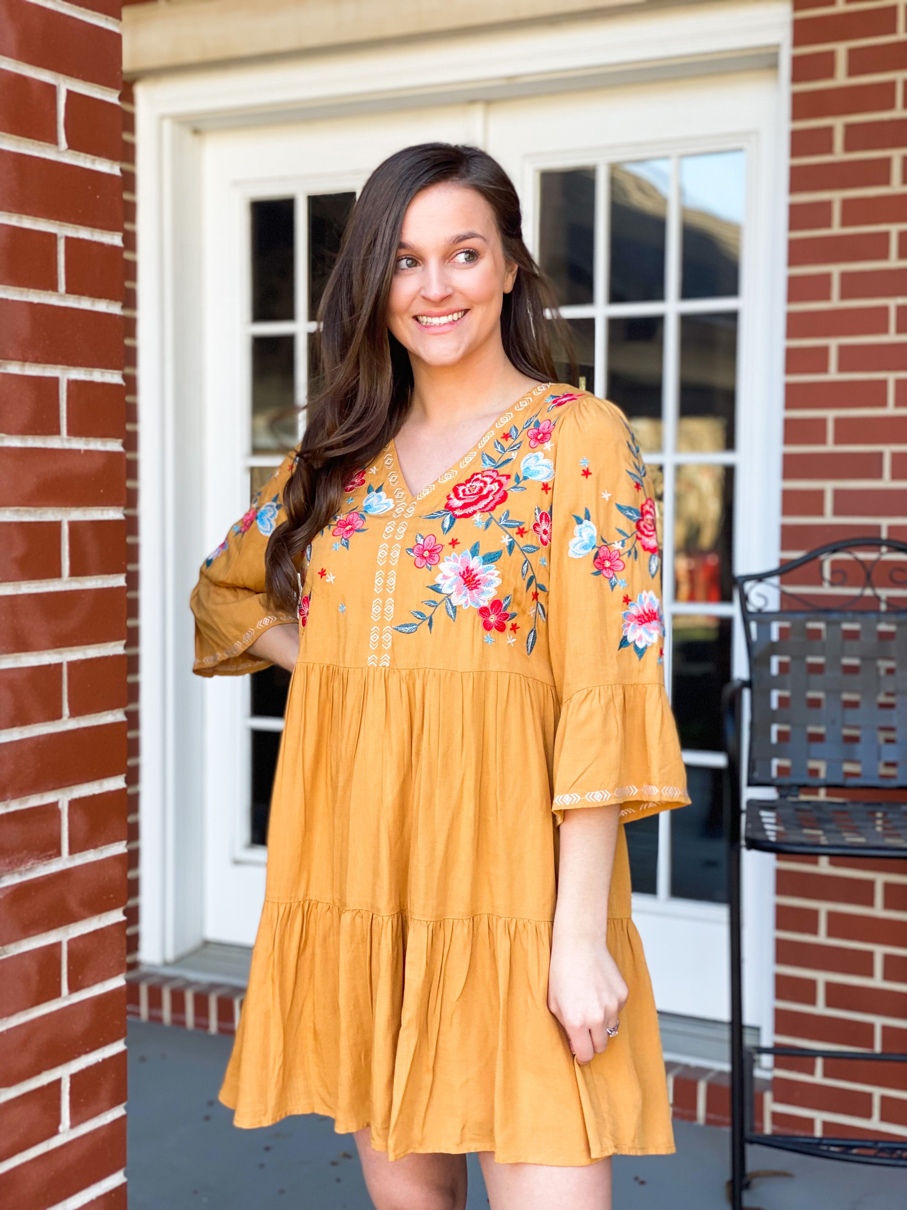 Marigold babydoll dress