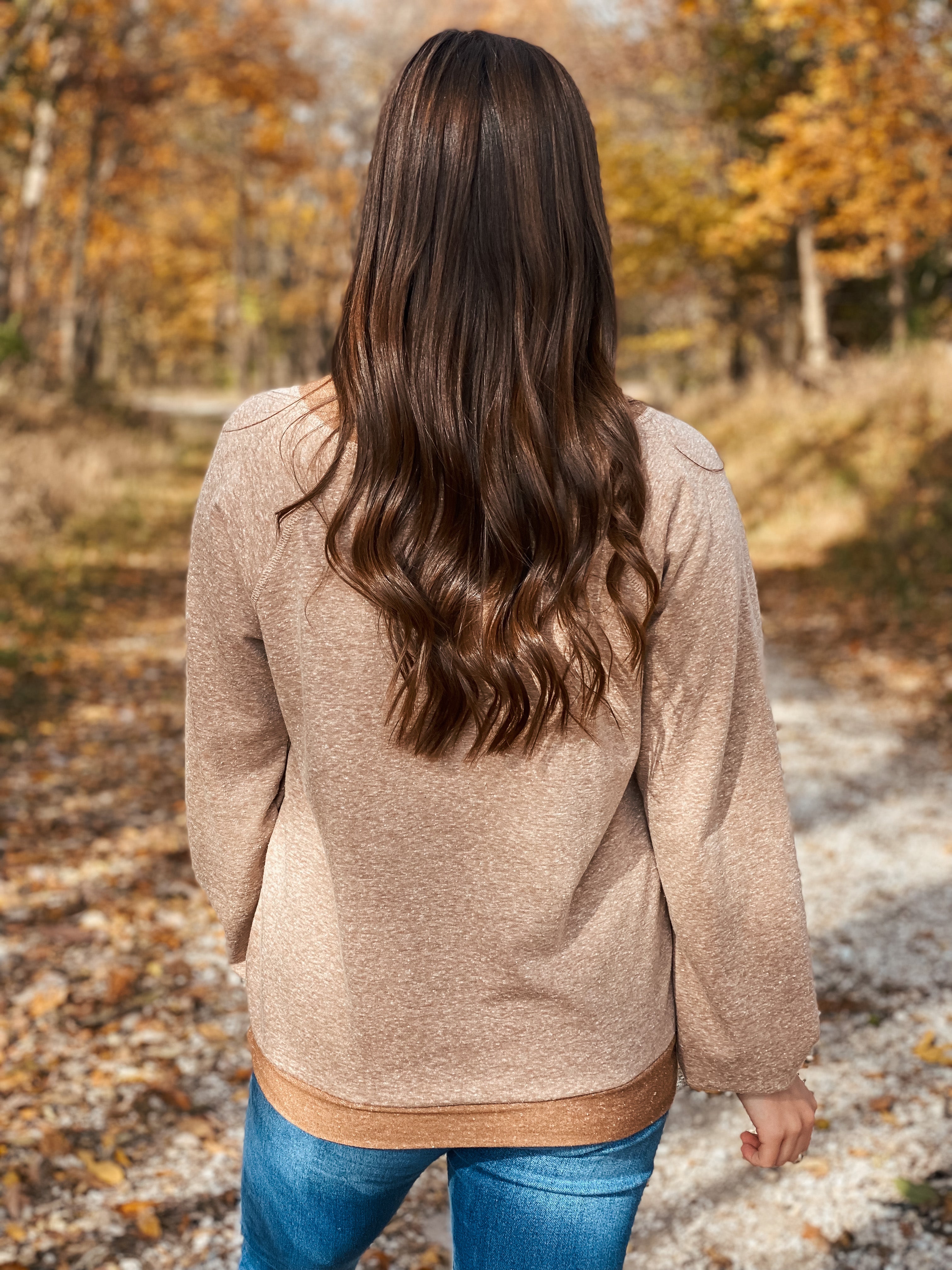 Tan long sleeve top